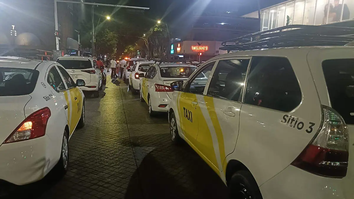 Manifestación taxistas centro histórico