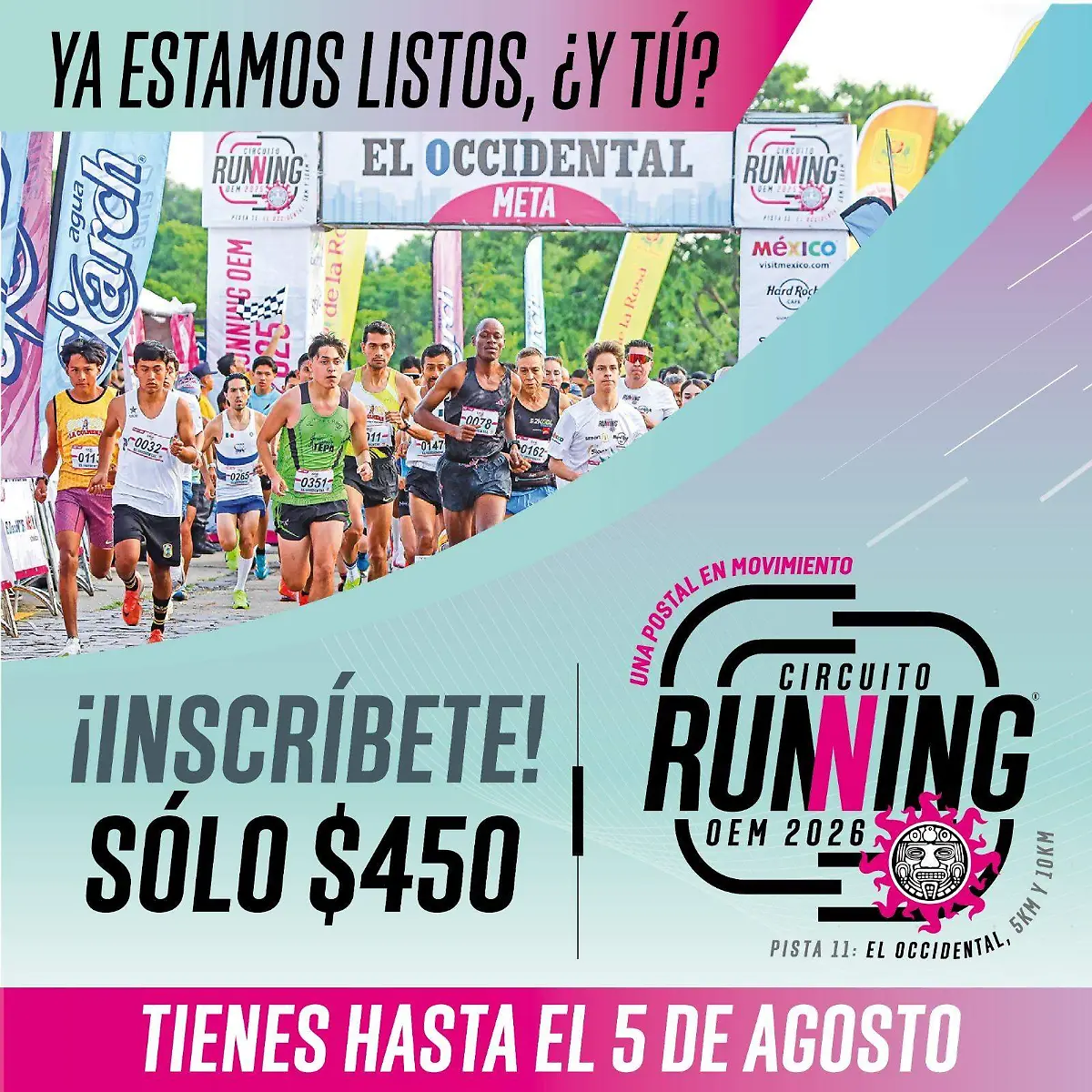 Promo Carrera 450 pesos la inscripción