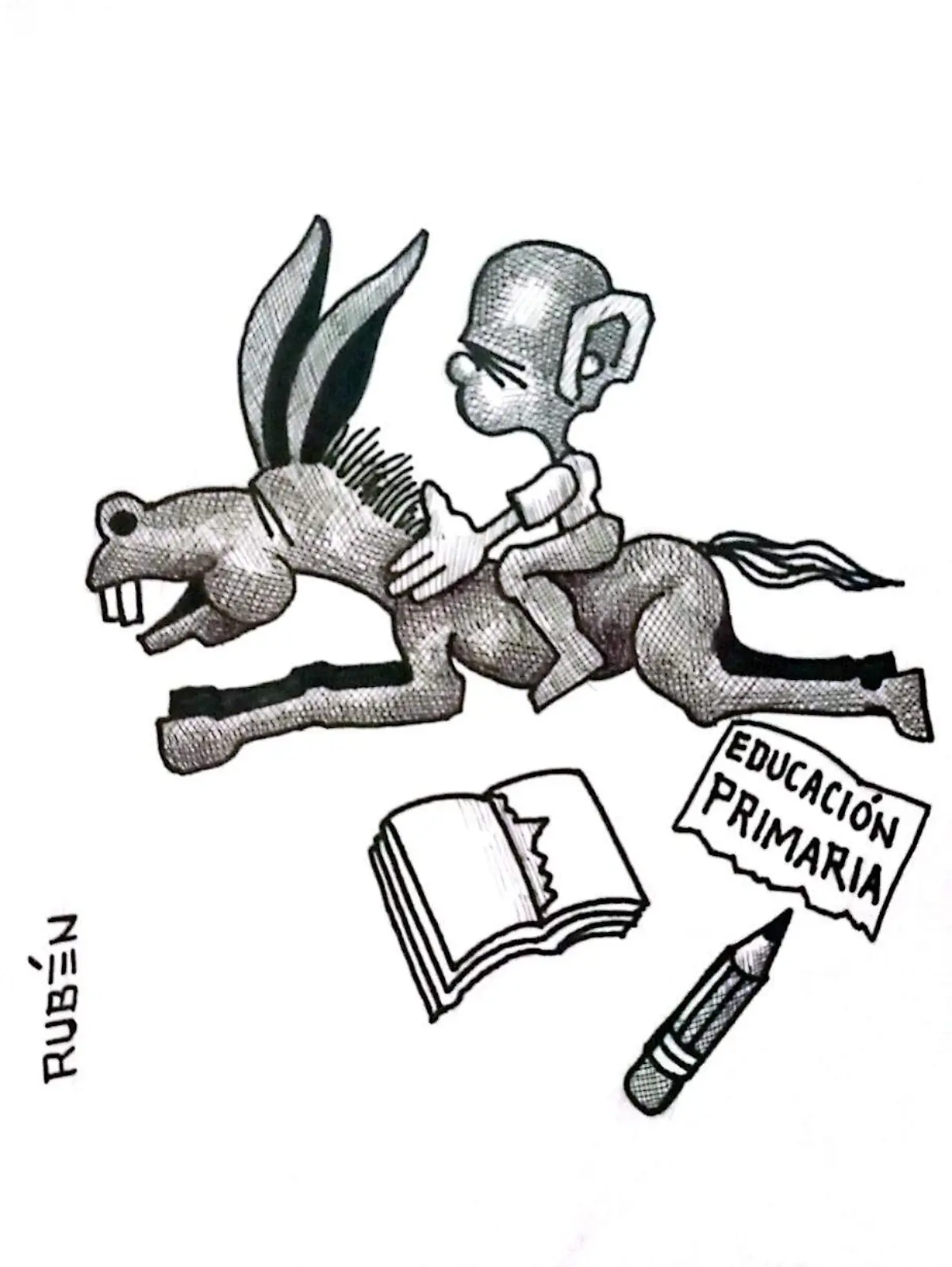 cartón RUBEN '' A DÓNDE VAS QUE MÁS VALGAS''