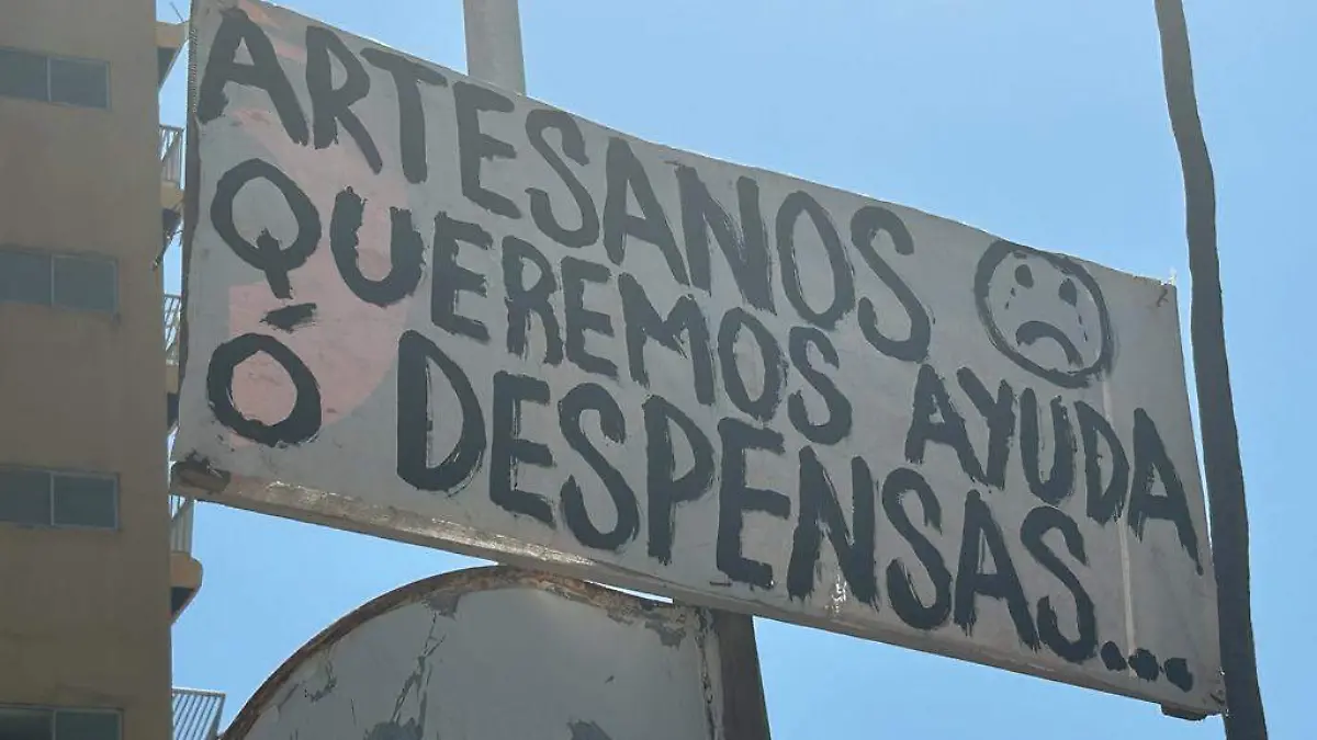 Anuncio de artesanos pidiendo ayuda