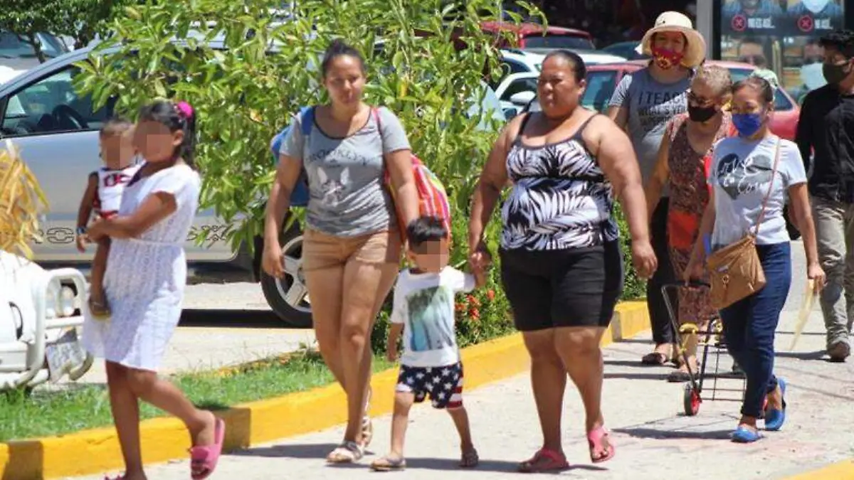 Acapulco sin usar cubrebocas
