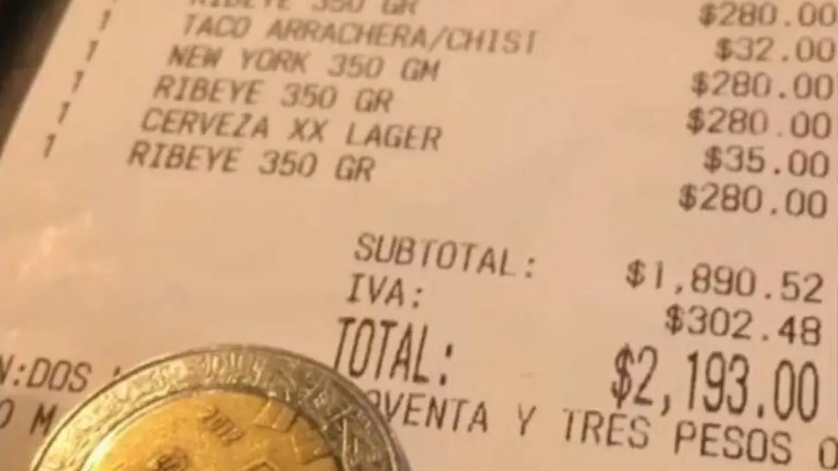 cuenta 2 mil pesos