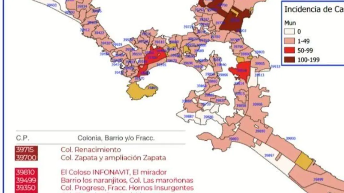 Casos de covid en Acapulco