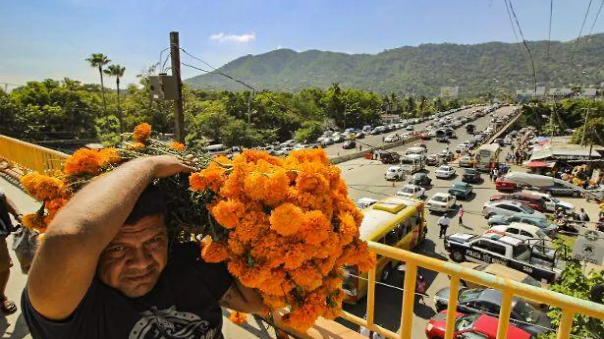 Acapulco venta de flores en el día de muertos 2