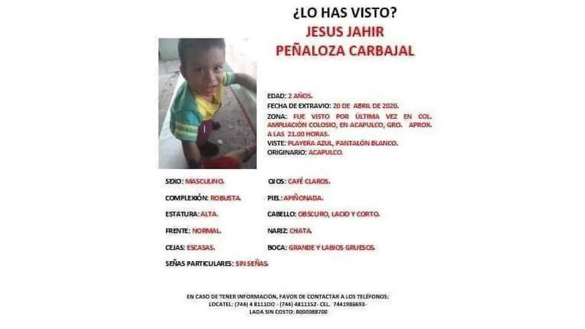 Menos desaparecido Acapulco Locatel