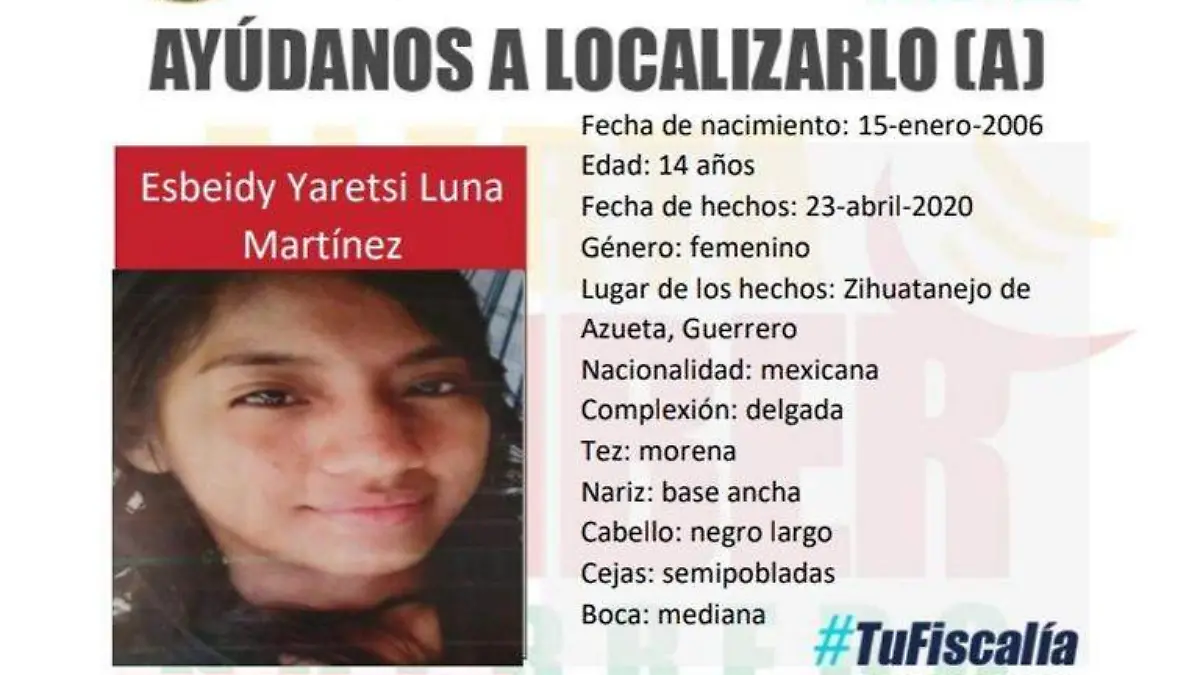 Menor Desaparecida