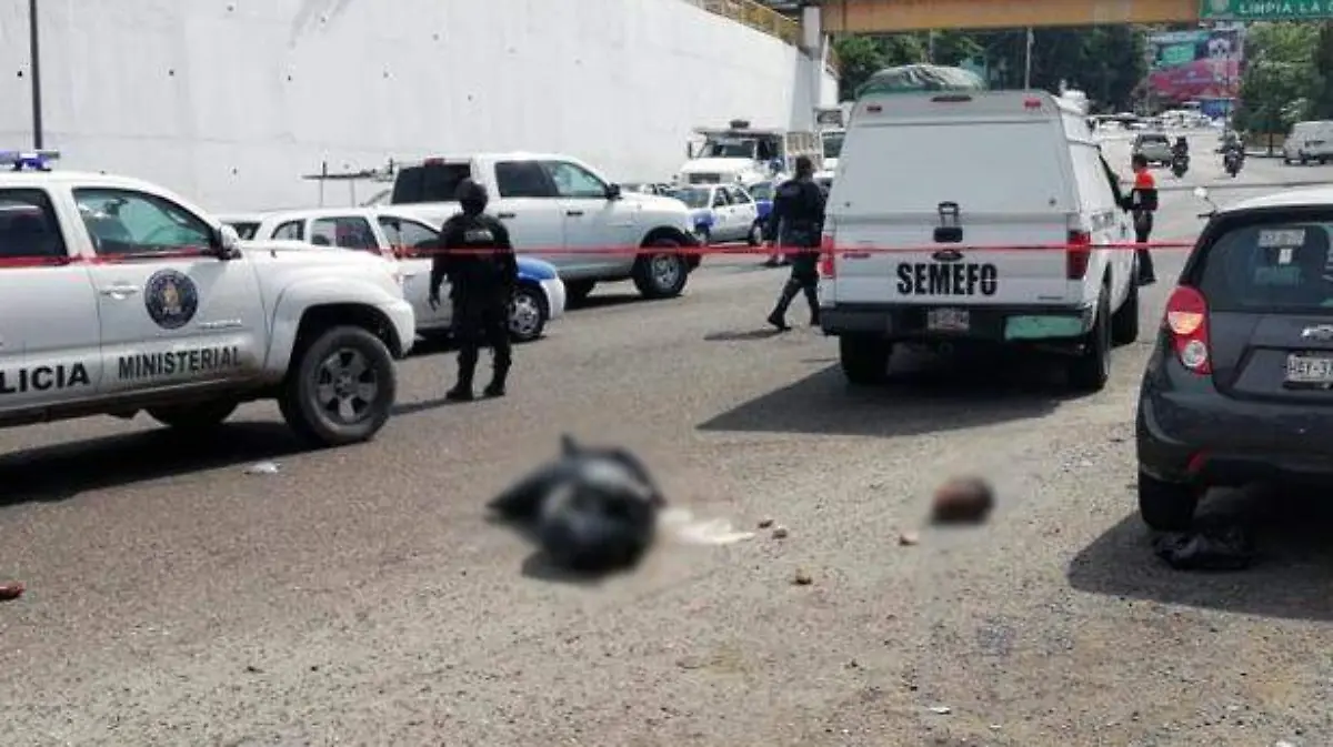 ACapulco cabeza humana en la carretera