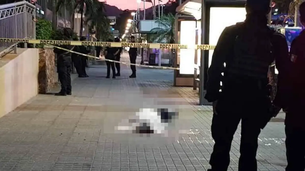 Acapulco muerto en plena costera