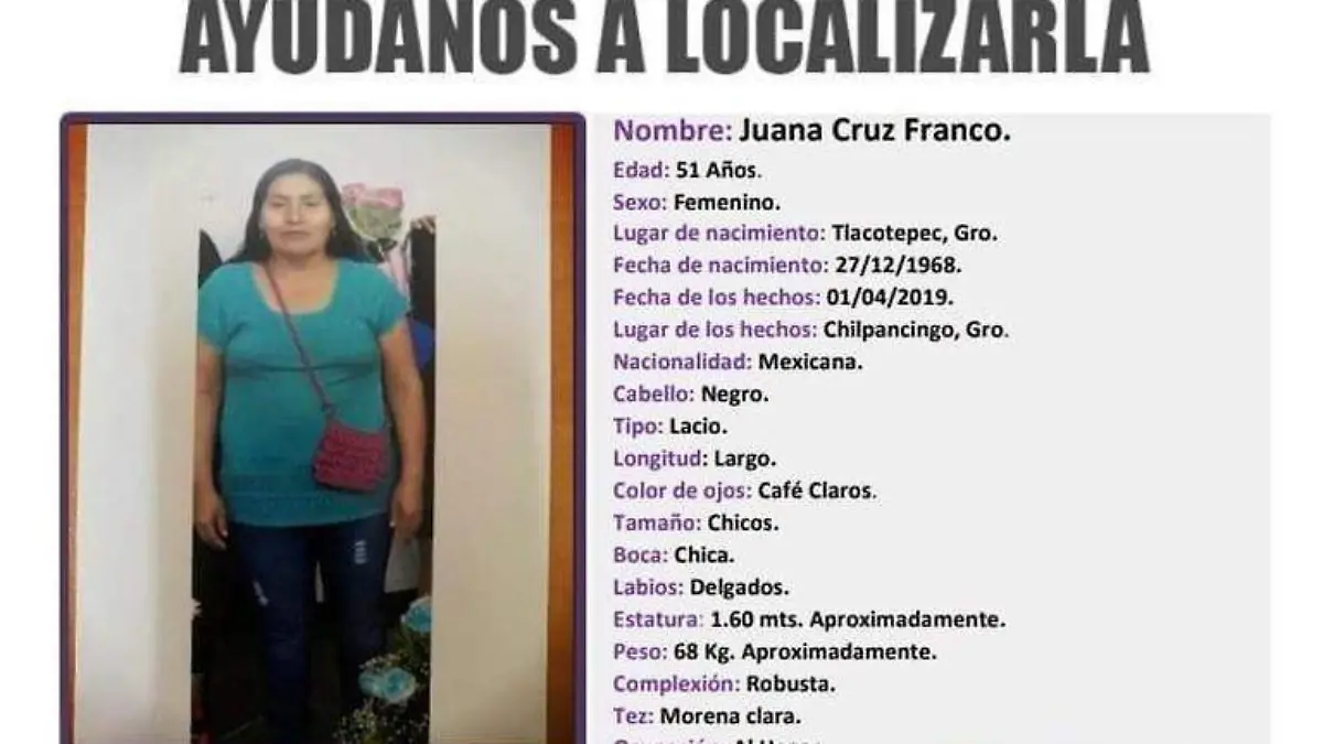 Desaparecida Chilpancingo