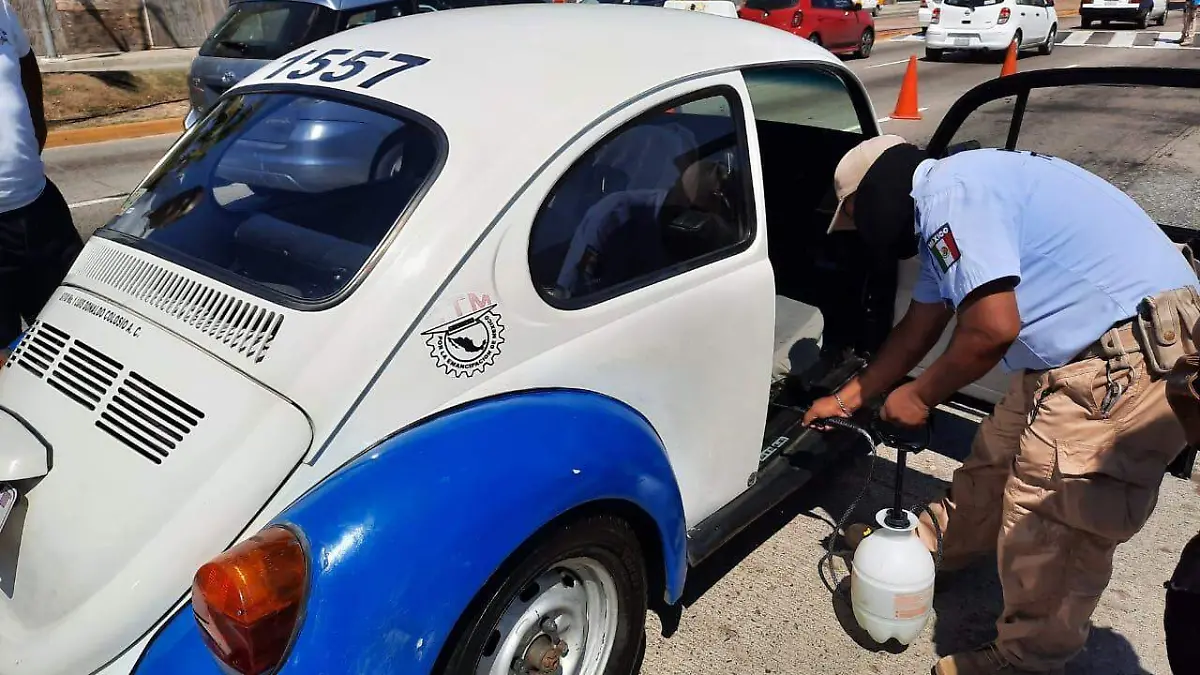 sanitizan transporte