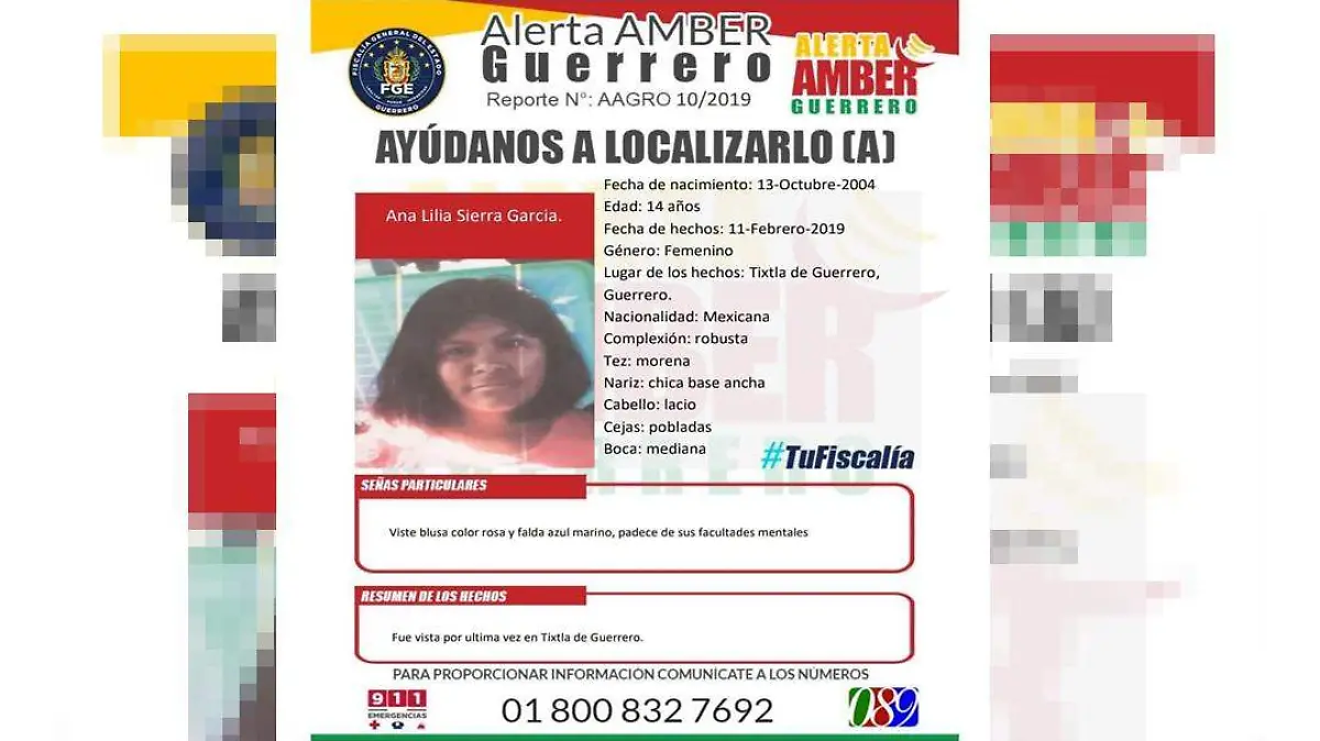 Alerta amber menor de edad