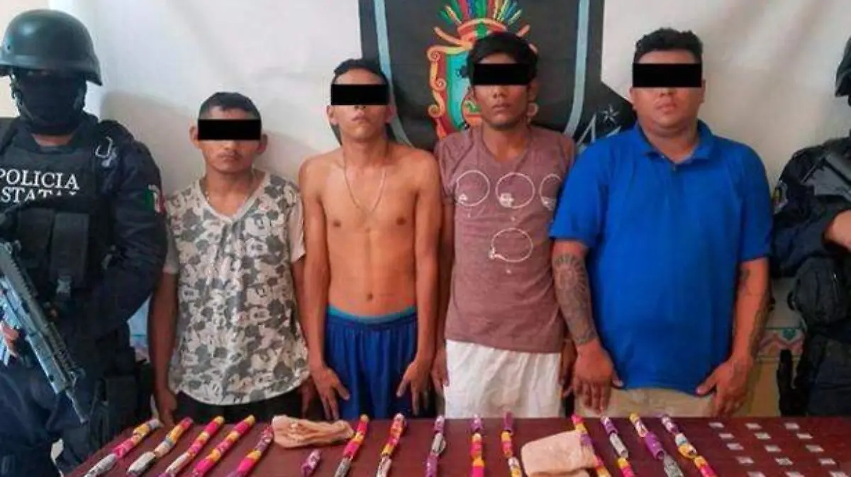 Cuatro detenidos en la colonia santa cruz