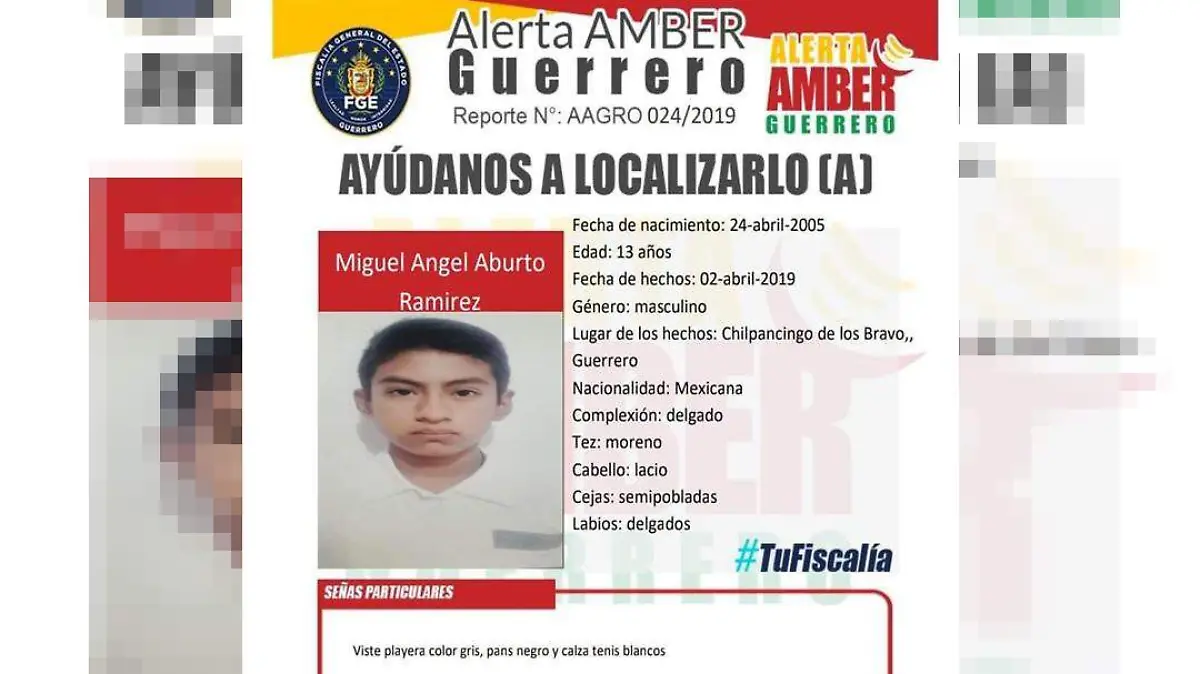 alerta amber miguel