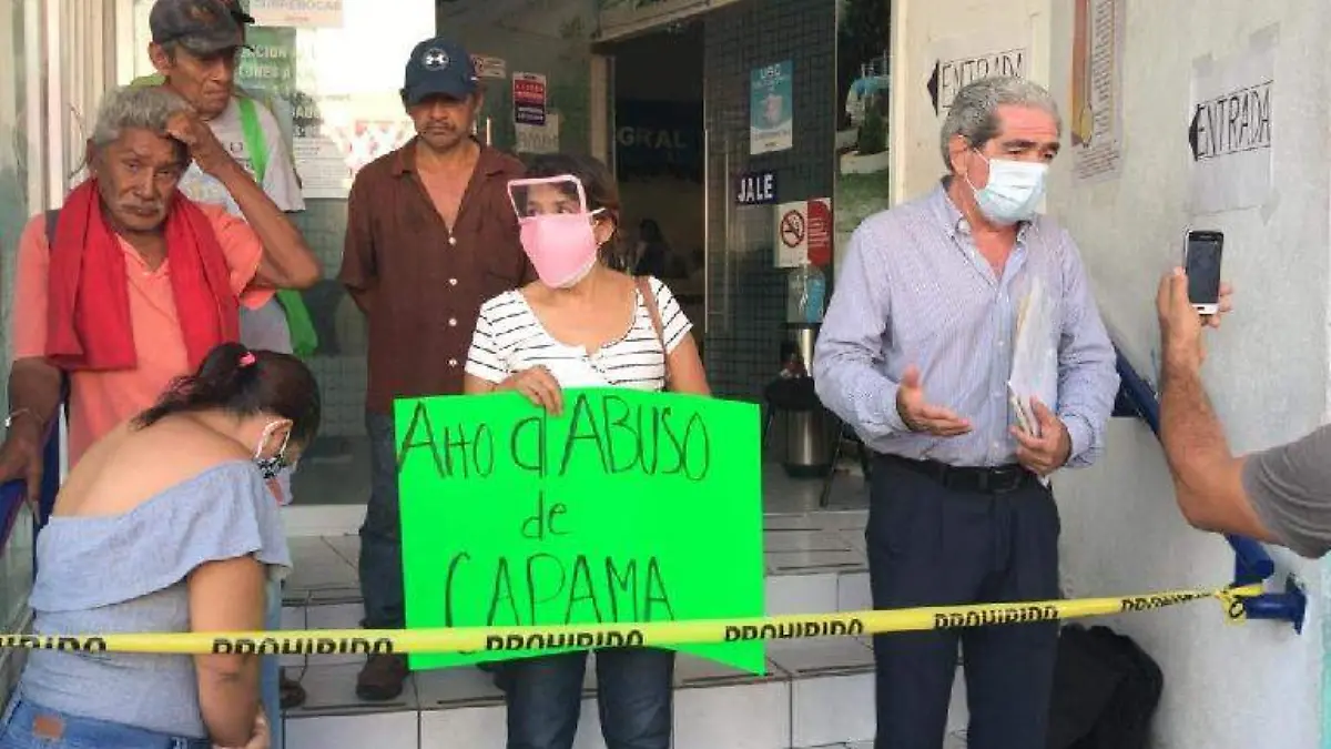 CAPAMA protesta cierre entrada