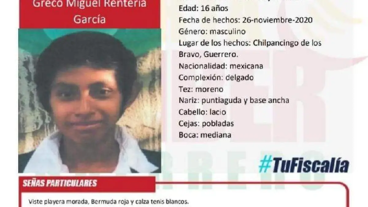 Desaparecido niño Chilpancigno