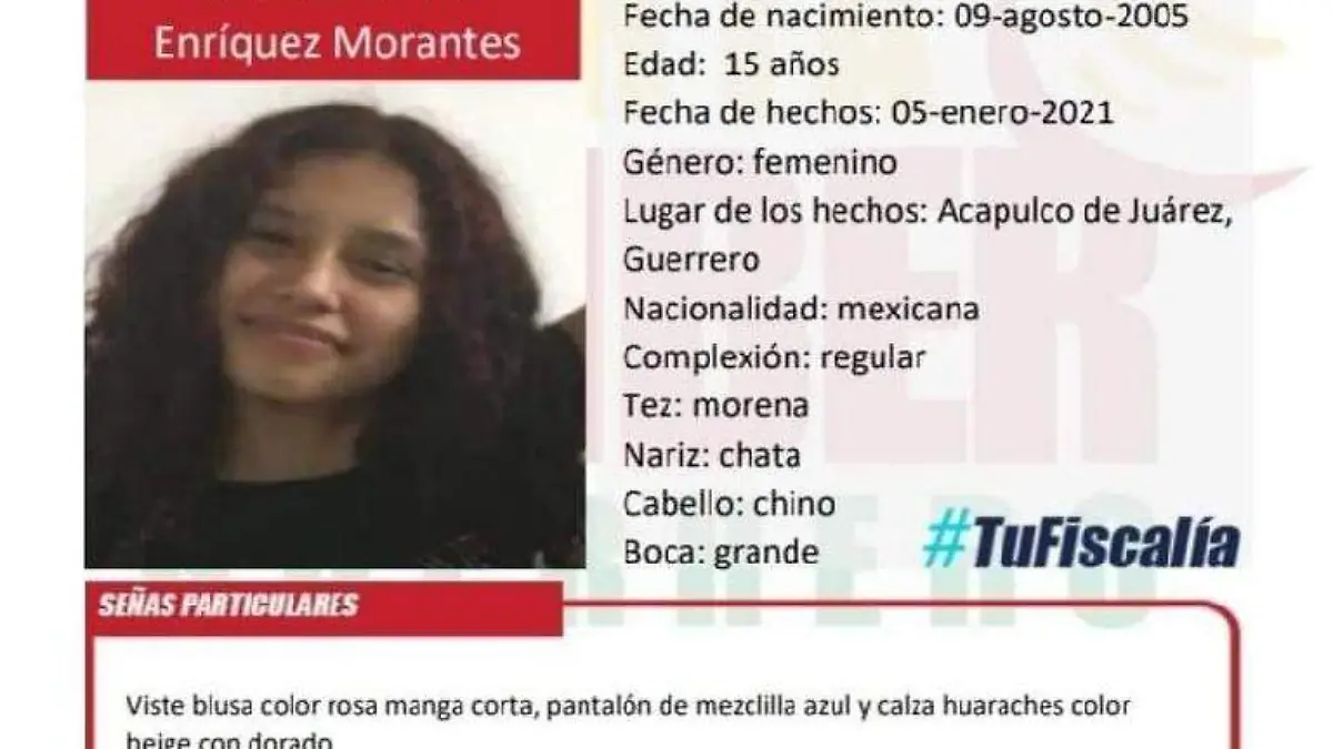 Alerta amber acapulco desaparecida