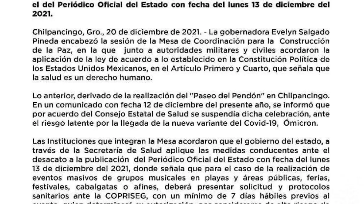 comunicado pendon