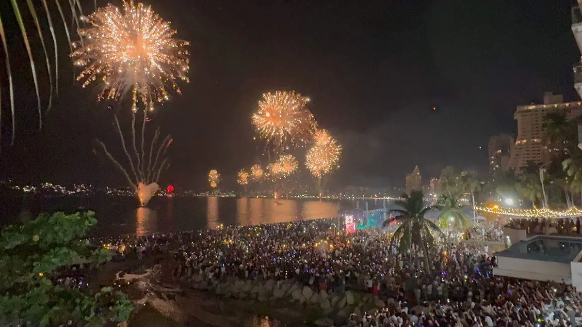 Pirotecnia en Acapulco