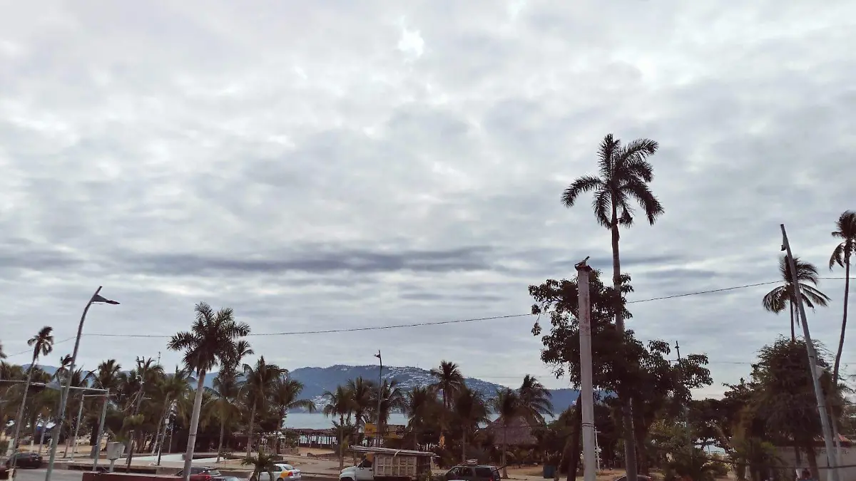 Cielo nublado en Acapulco