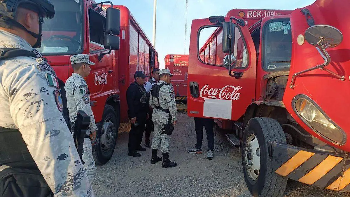 Guardia Nacional resguarda a trabajadores