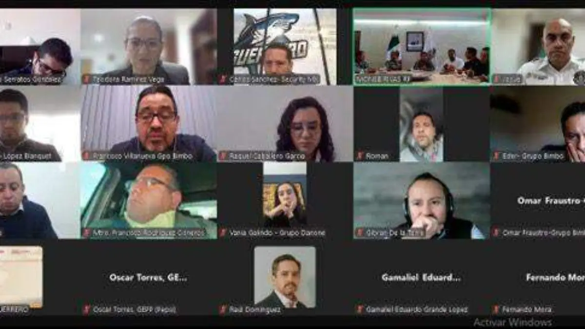Reunión virtual autoridades de gobierno y empresarios