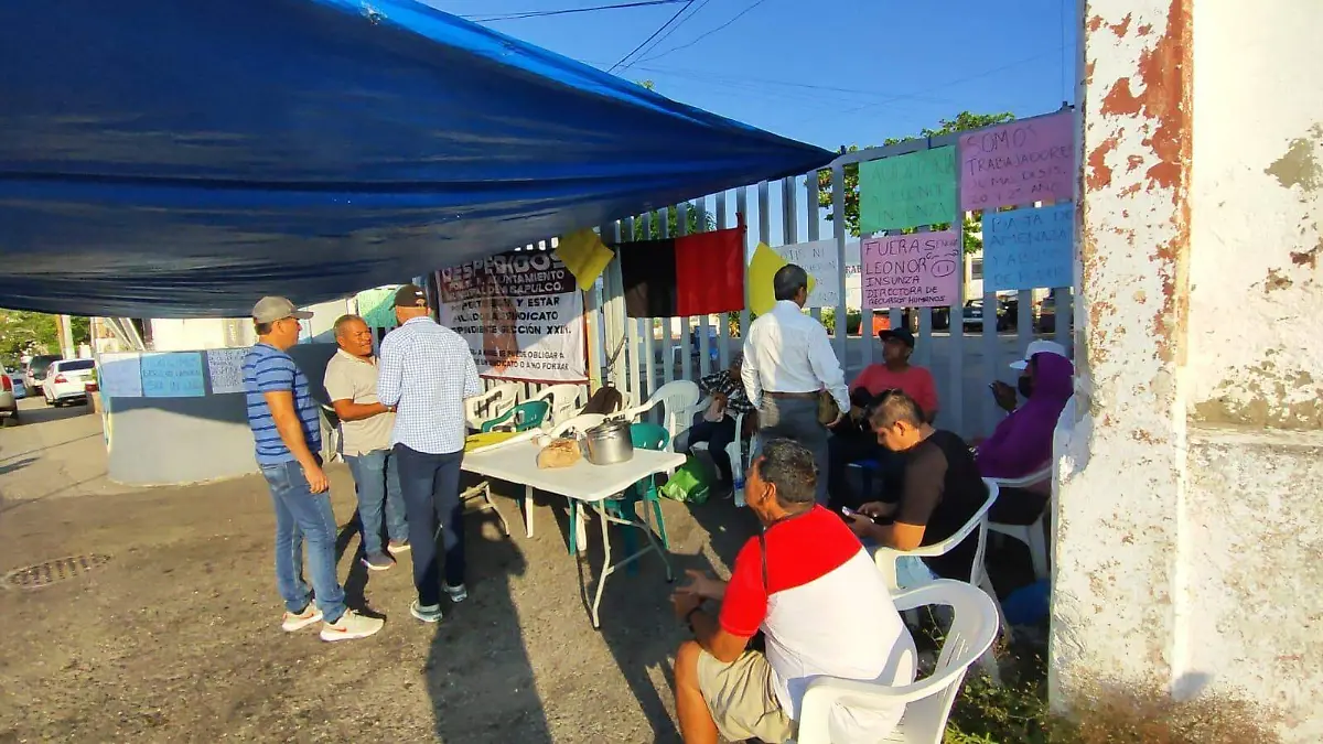 Protesta ex trabajadores 