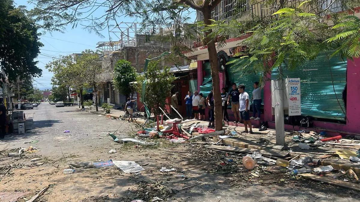 Afectados por la explosión