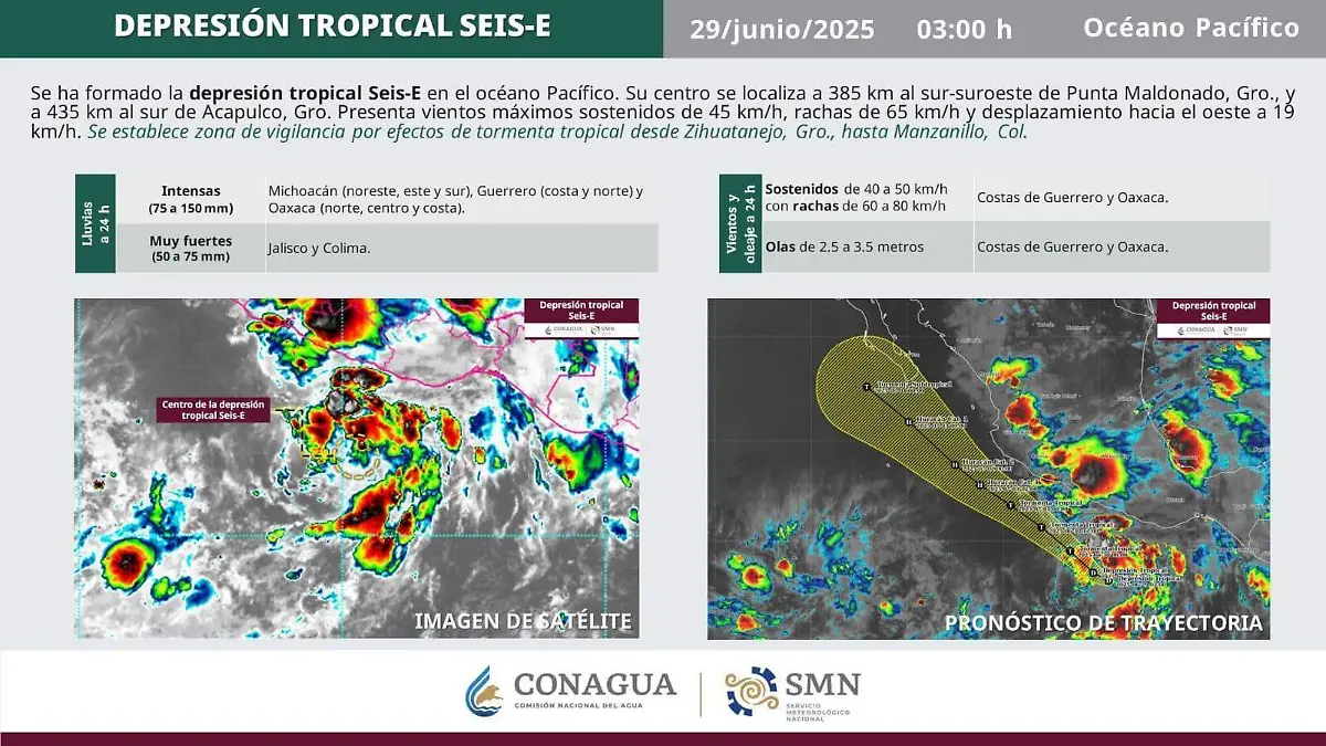 Se registraran lluvias fuertes a intensas en Acapulco