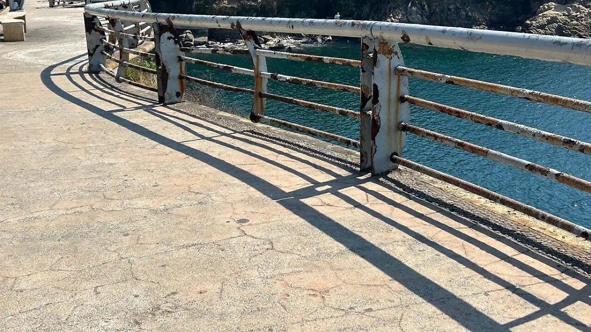 Son varios tramos de mal estado del barandal 