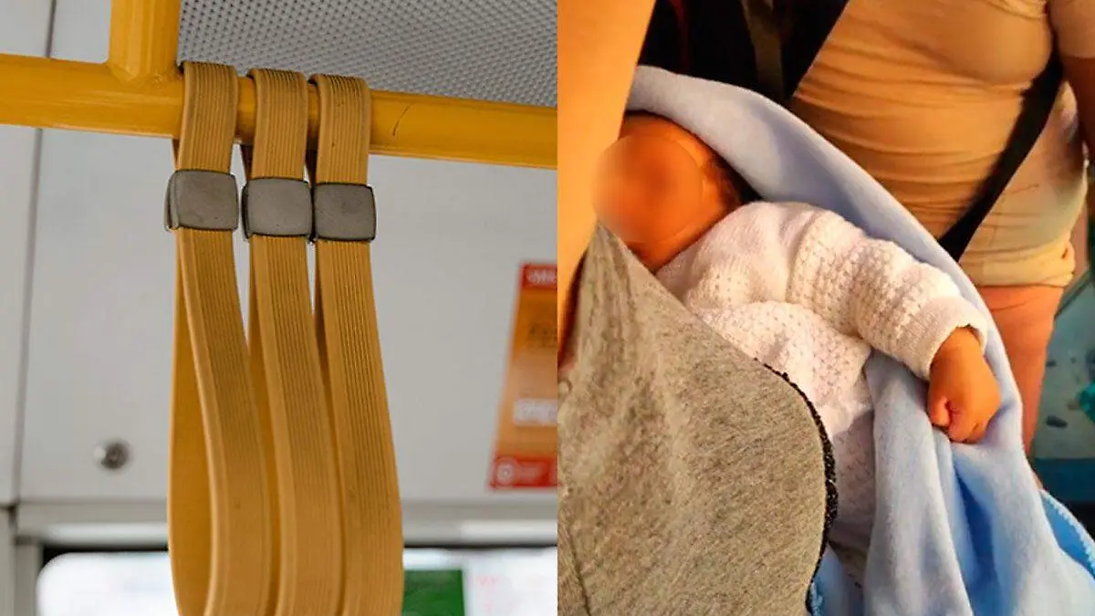 Jovenes-no-ceden-asiento-a-pasajera-con-bebe-en-brazos