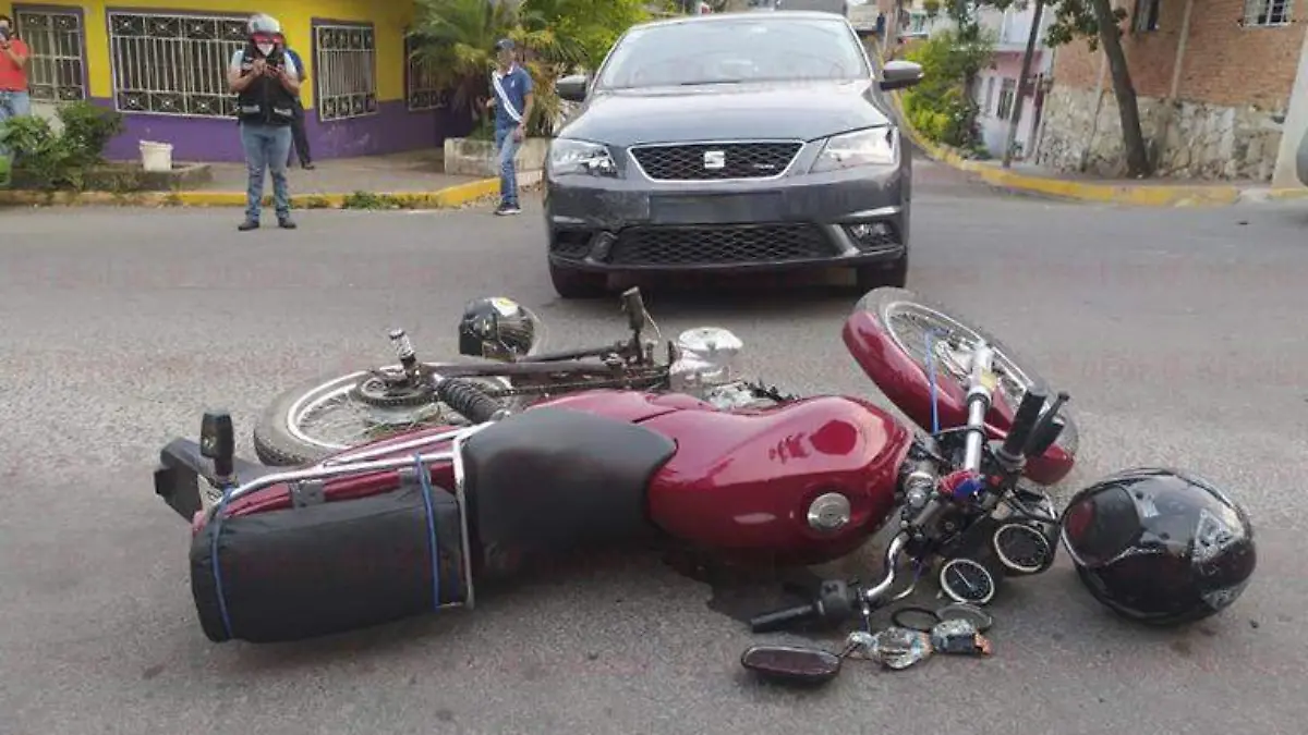 Accidente en moto