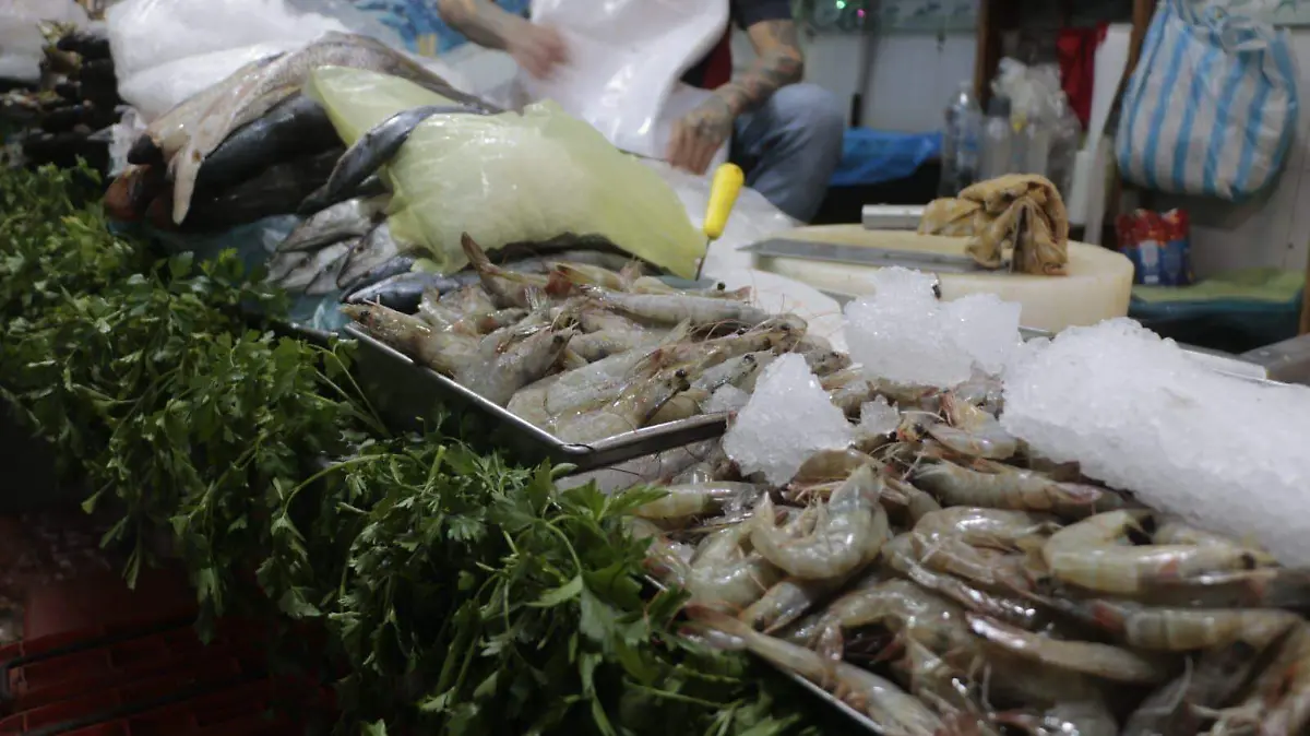 Venta de mariscos en Cuaresma 
