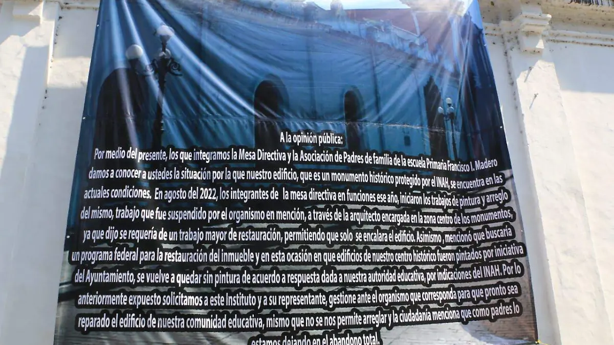 Primaria “Francisco I. Madero” ubicada en el centro histórico
