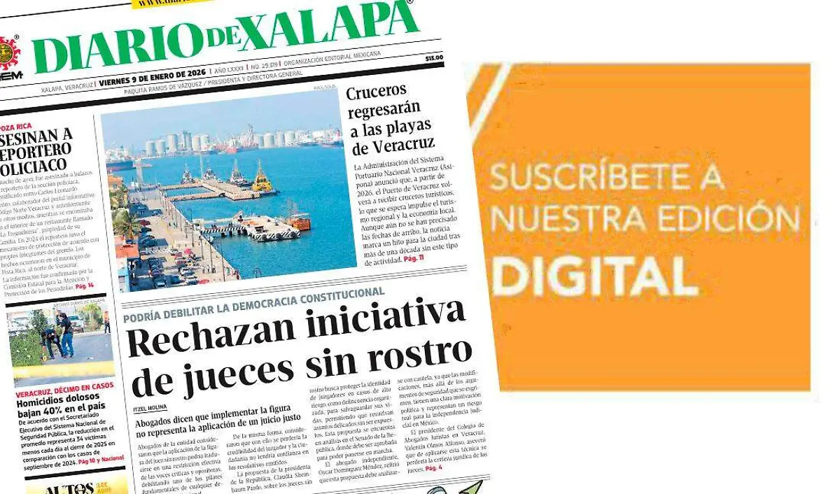 Portada viernes 09 de enero de 2026