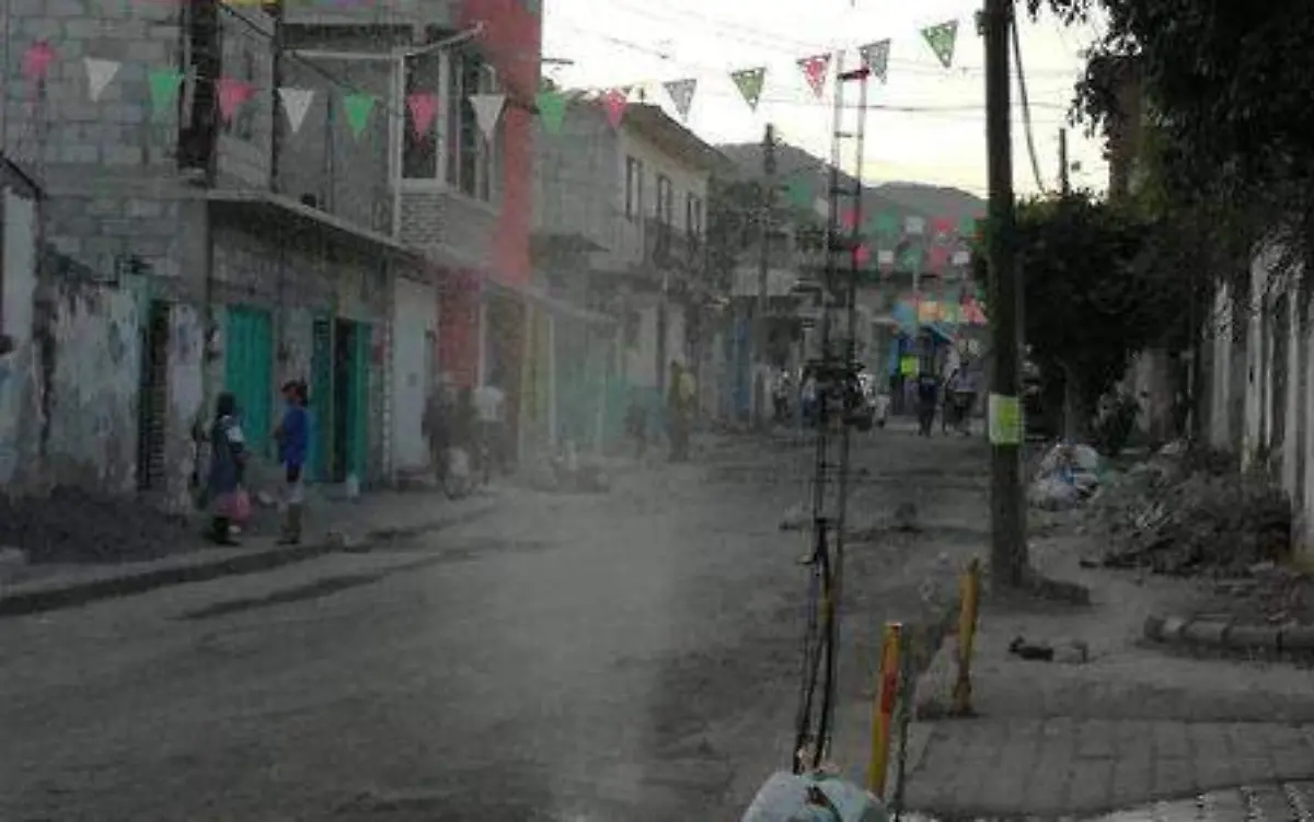 Los habitantes se han quejado por las condiciones de las calles de la cabecera municipalCortesía