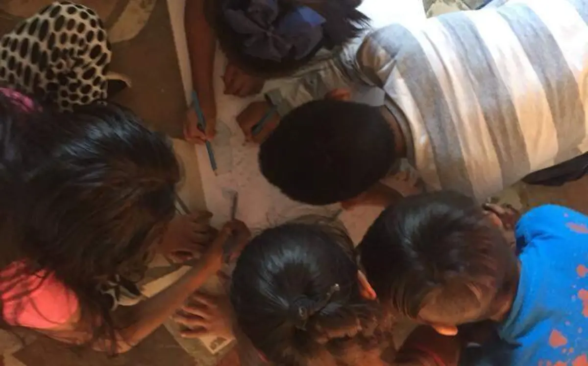 Durante el proceso de creación del libro / Cortesía Colectivo Estampa