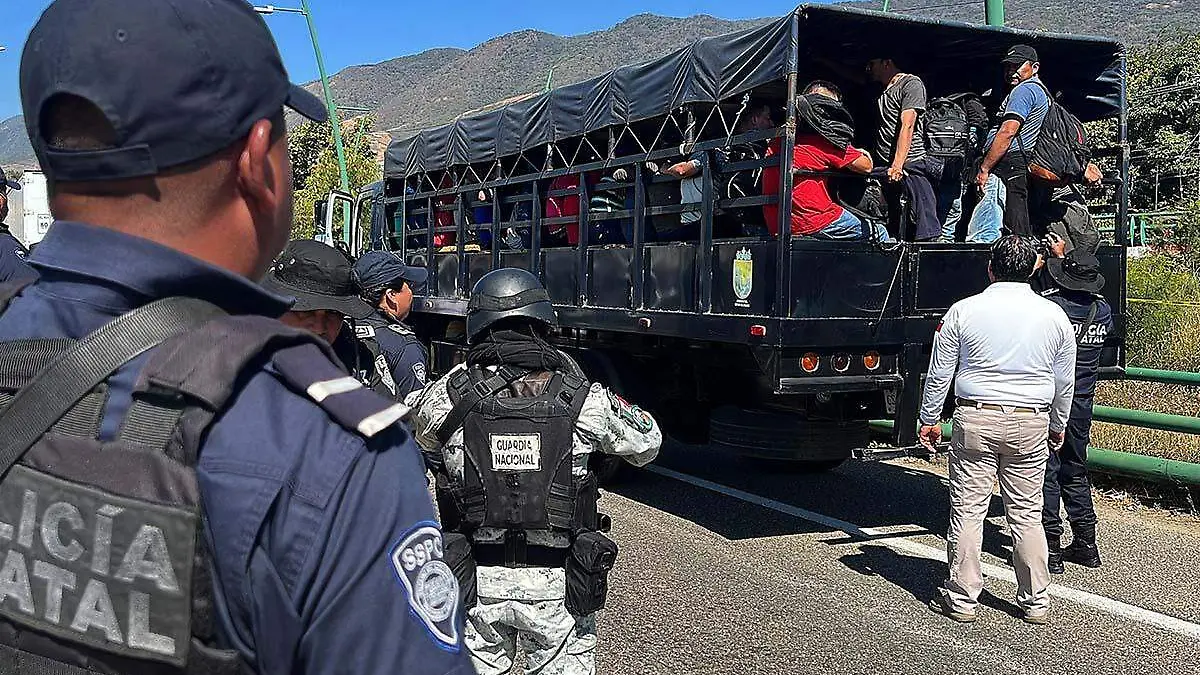 Migrantes hacinados en Chiapas