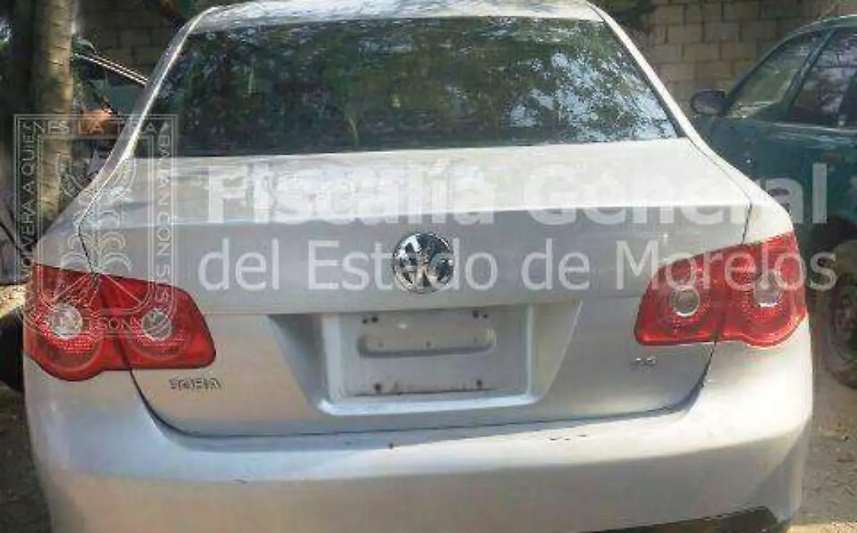 Volkswagen Bora donde viajaban los hermanos Valente y Rubén, poco antes de ser detenidos