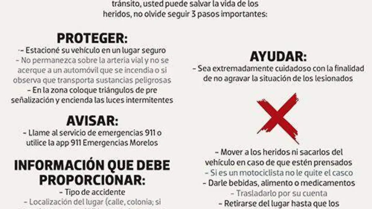¿Qué hacer en caso de presenciar un accidente?