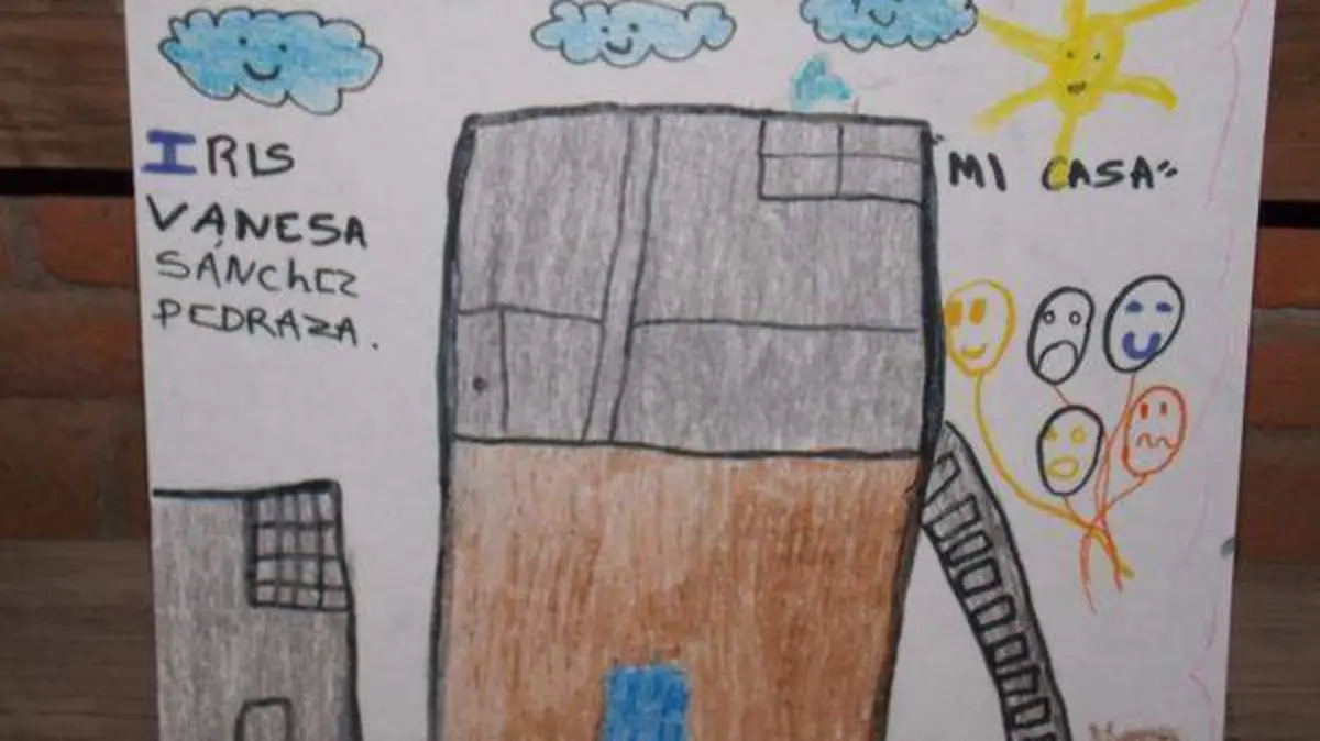 Iris Sánchez. Dibujo de su casa