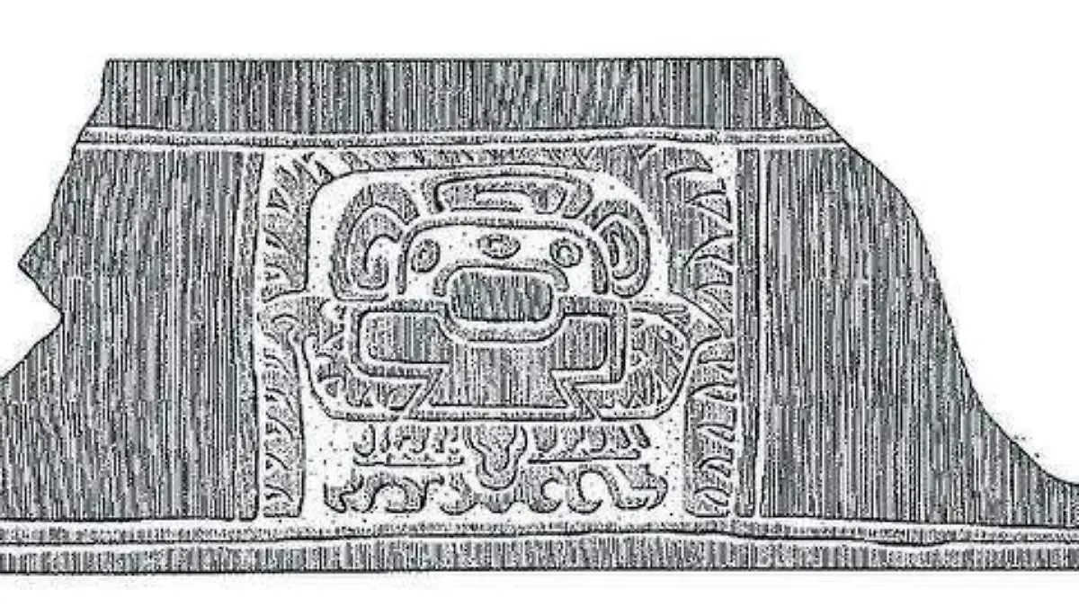 Mariposa en un vaso teotihuacano