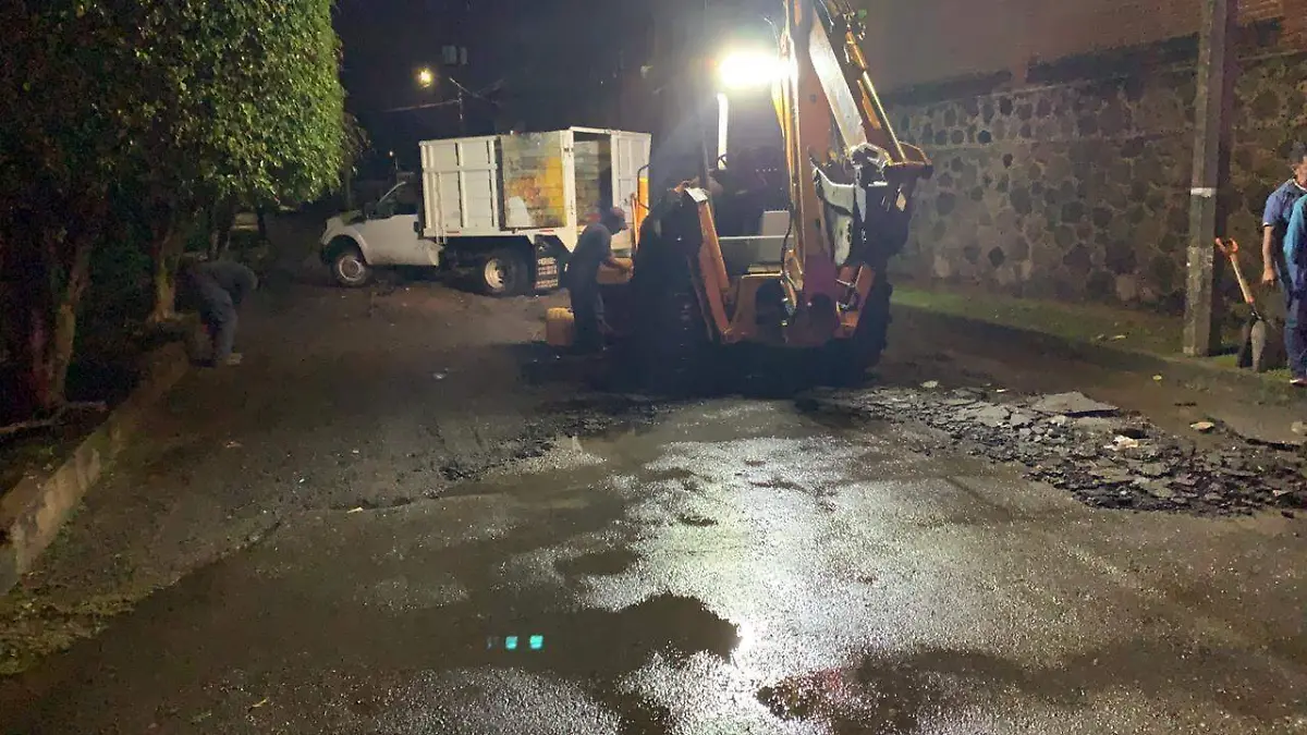 destrozada la calle