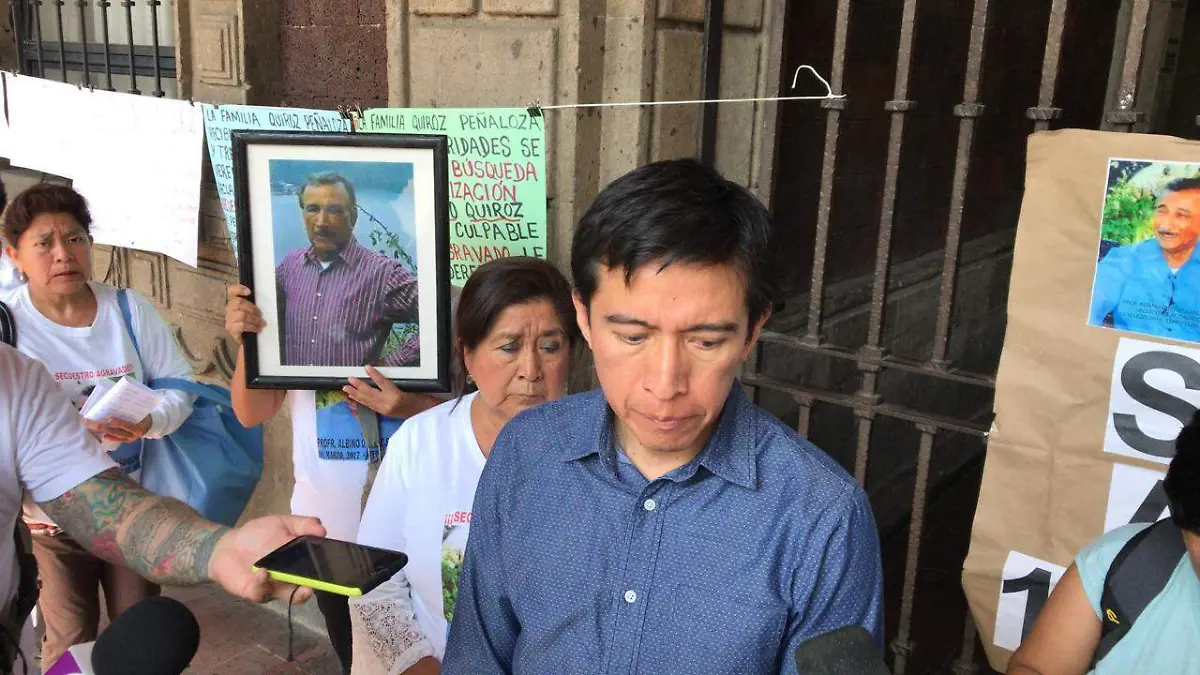 Familiares del profesor Albino Quiroz