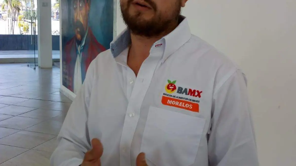El director operativo del Banco de Alimentos en Morelos, Everardo Riestra Ochoa