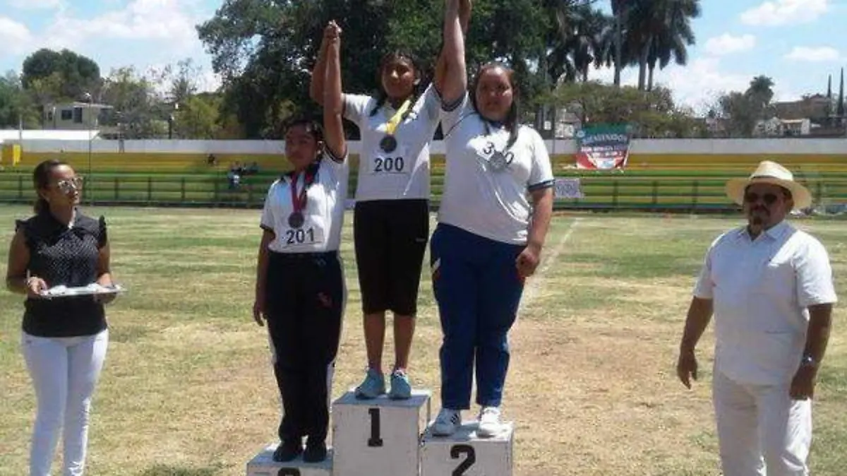 Jessica Gutiérrez de Cuautla, ganó el lanzamiento de bala/ Óscar García