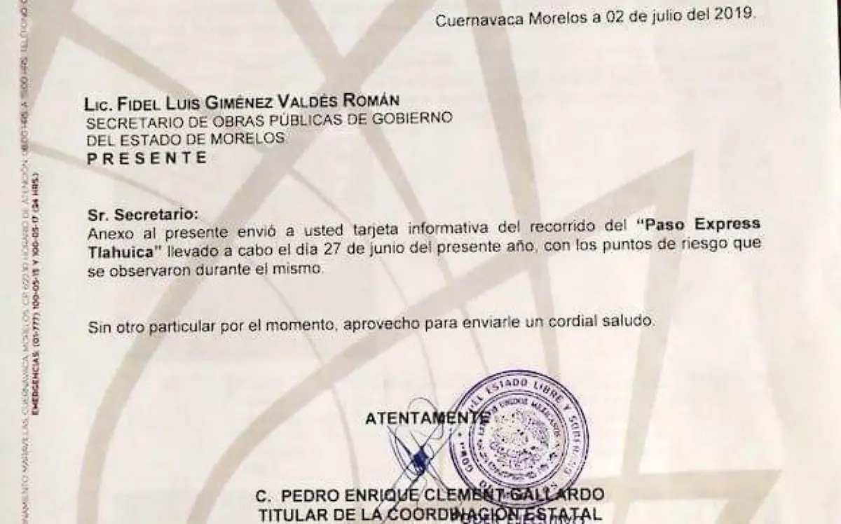 Entrega Gobierno a Capufe informe sobre el Paso Exprés