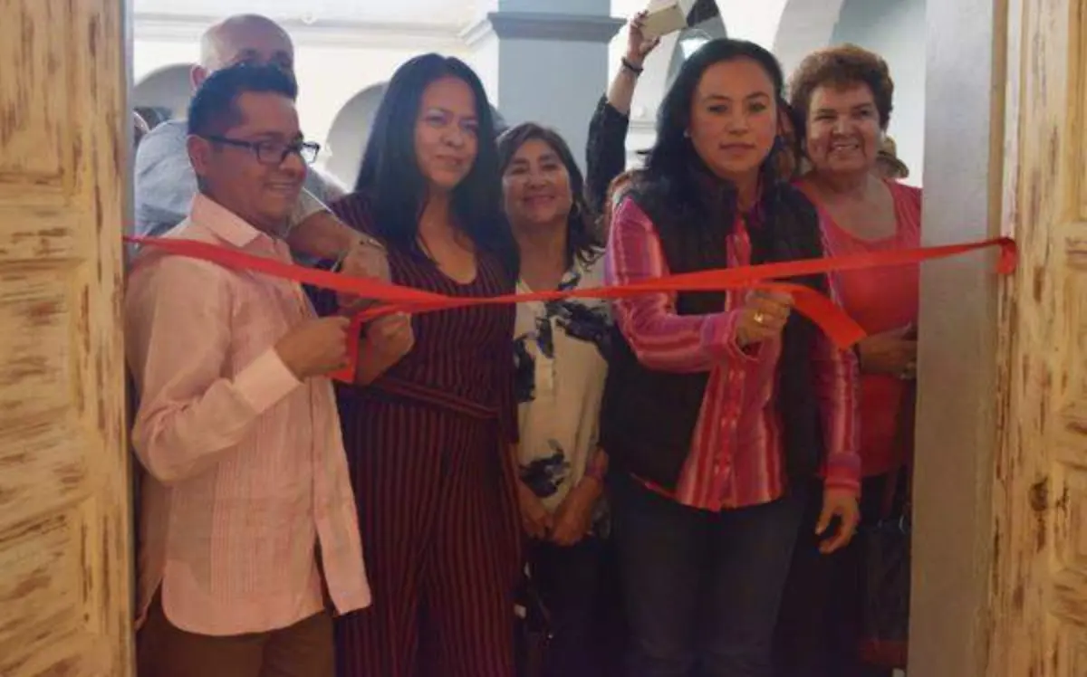 Durante la inauguración Maritza Cuevas