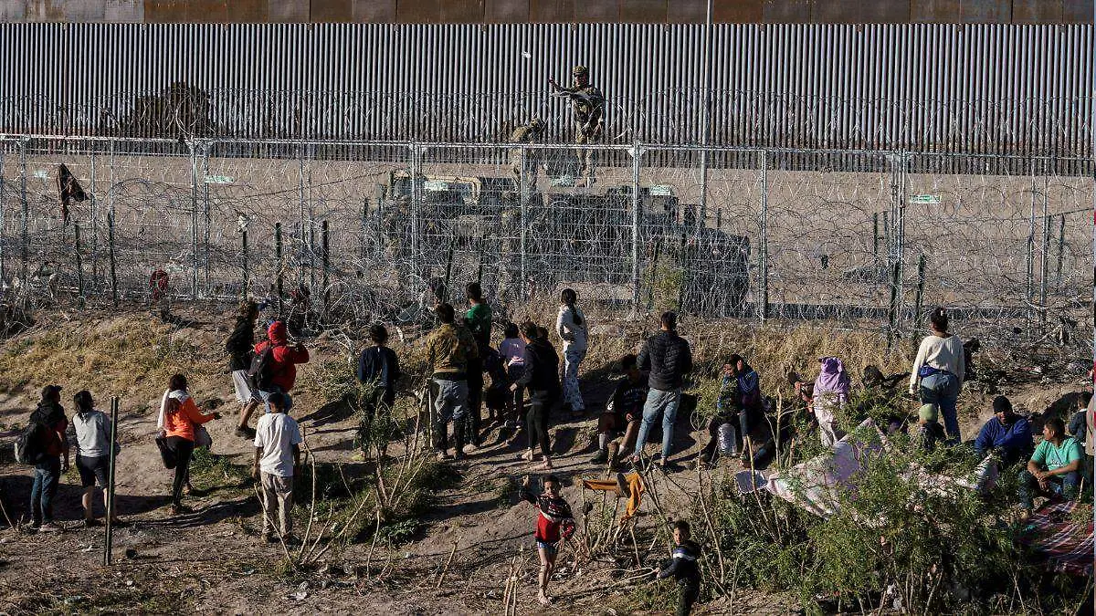 Migrantes en la frontera México EU
