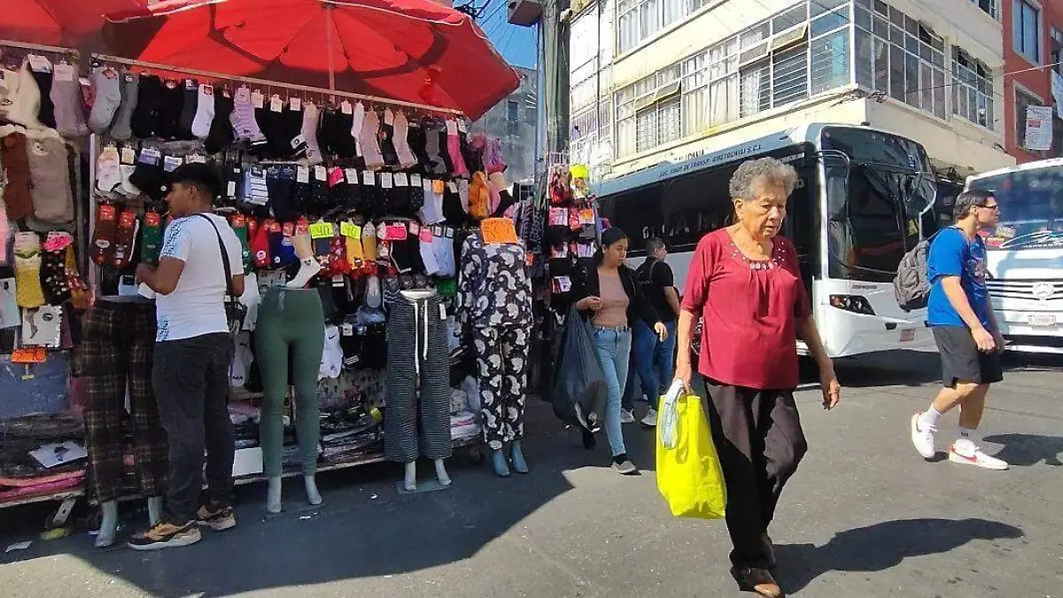 Ambulantes en la calle de Santos Degollado