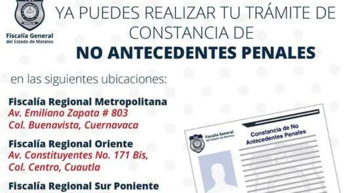 Contancia de antecedentes no penales
